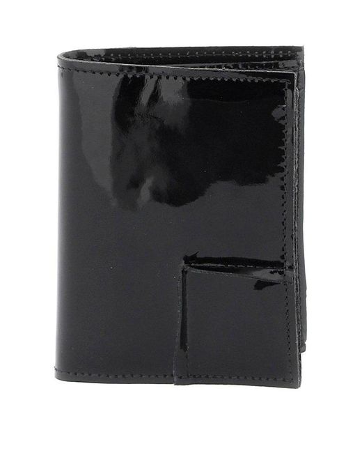 Comme des Garçons Black Comme Des Garcons Wallet Bifold Patent Leather Wallet In for men