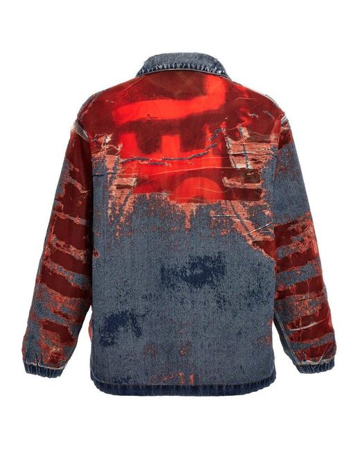 DIESEL Red 'D-Krap-Fse' Jacket for men
