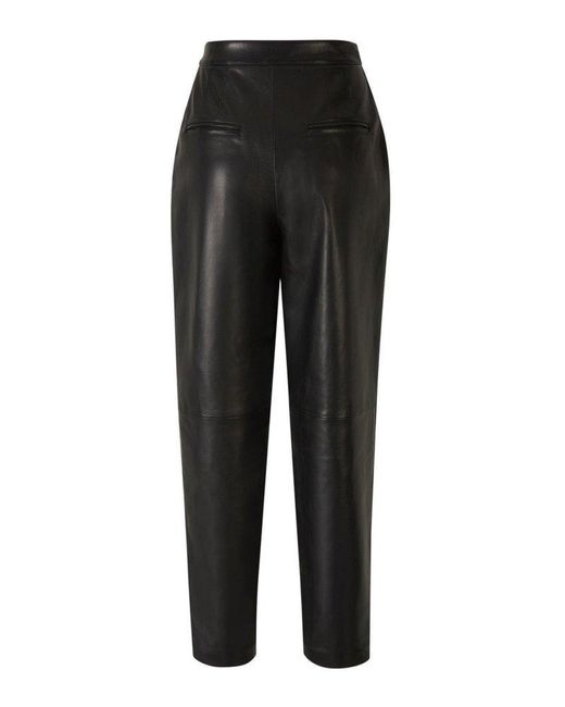 Balmain Black Leather Trousers