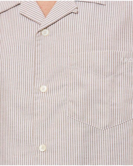 A.P.C. Gray Lloyd Short-sleeved Striped Shirt for men