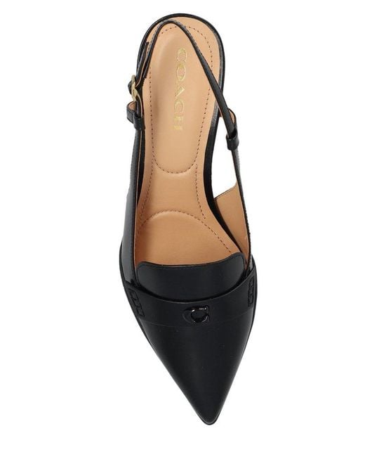 COACH Nikola Slingback Pointedtoe Pumps in Black Lyst