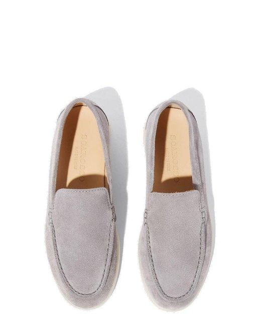 Scarosso Gray Ludovico Round-Toe Loafers for men