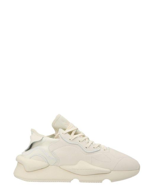 Y-3 Natural Kaiwa Lace-up Sneakers