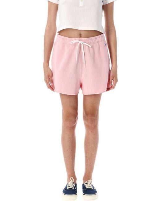 Polo Ralph Lauren Pink Lightweight Fleece Drawstring Short