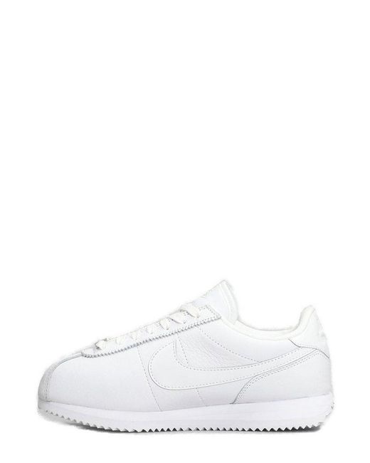 Nike White Cortez 23 Premium Lace-Up Sneakers