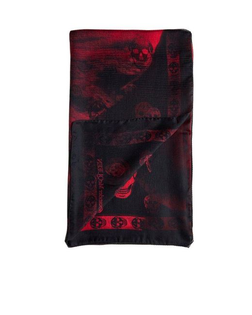 Alexander McQueen Red Scarves & Foulards