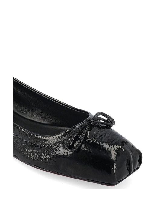 Christian Louboutin Black Mamadrague Bow Detailed Flat Shoes