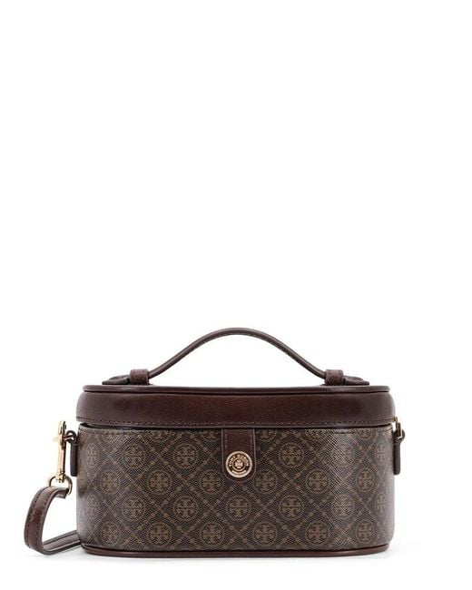 Tory Burch Brown T Monogram Vanity Case