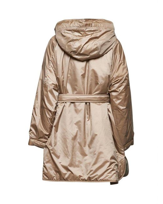 Weekend by Maxmara Natural Belted Drawstring Coat