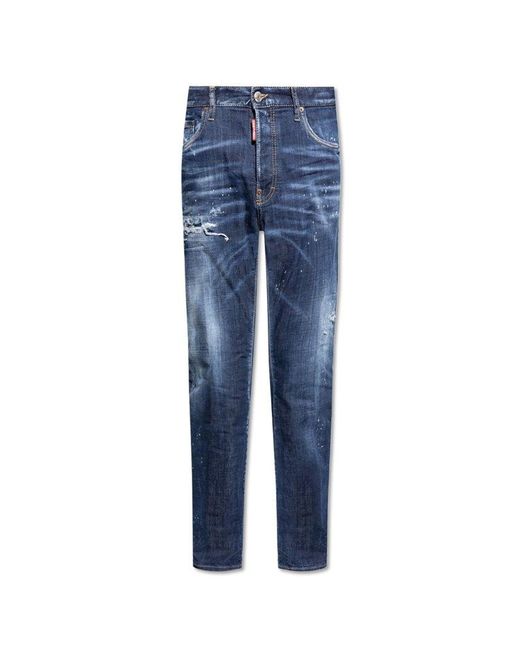 DSquared² Blue Mid-rise Slim Jeans for men