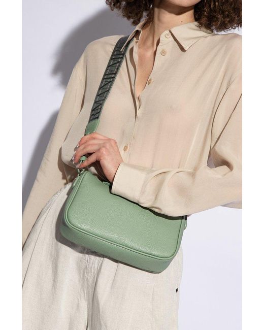 Emporio Armani Green Shoulder Bag With Logo