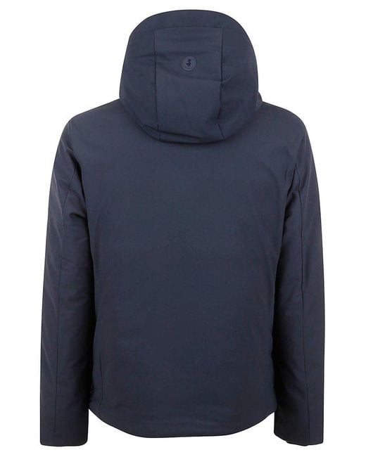 Save The Duck Zip Up Padded Jacket in Blue for Men | Lyst