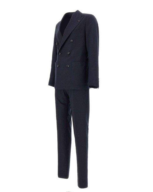 Tagliatore Blue Wool And Cashmere Suit for men