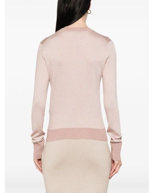 Fendi Pink 'Micro Ff' Sweater
