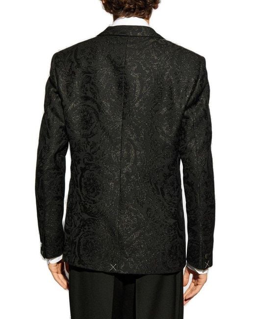 Versace Black Patterned Blazer for men