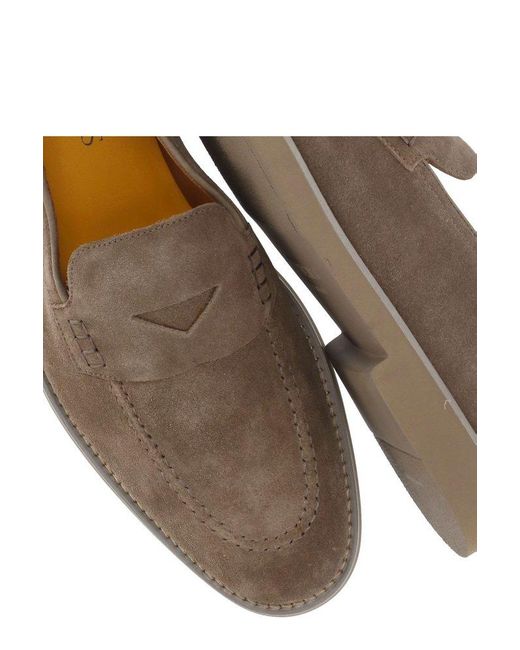 Doucal's Brown Slip-On Loafers for men