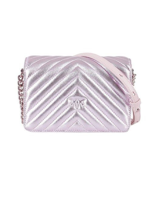 Pinko Pink Micro Love Bag Click Mini Crossbody Bag