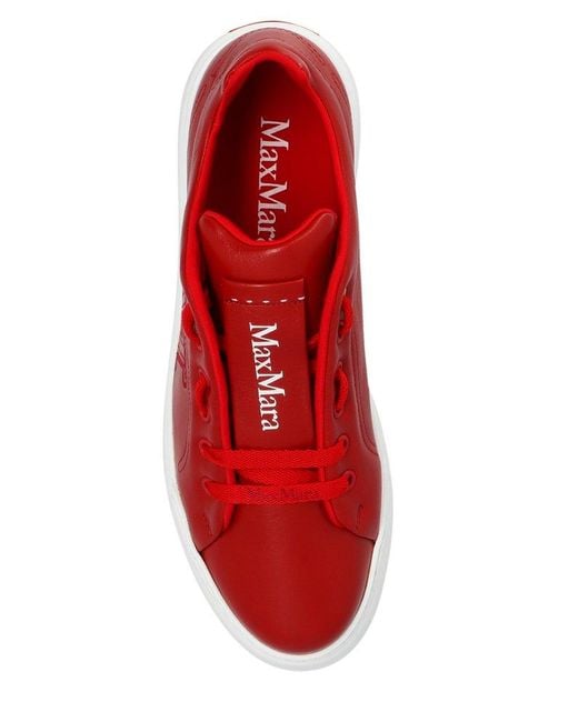 Max Mara Red Maxicny Lace-up Sneakers