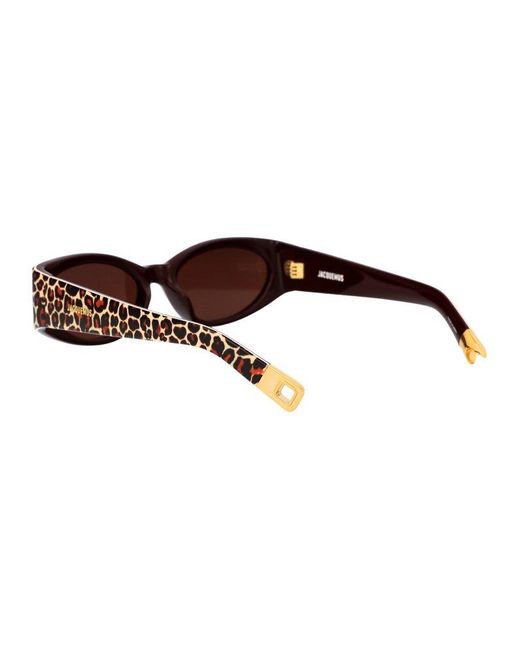 Jacquemus Brown Oval Frame Sunglasses