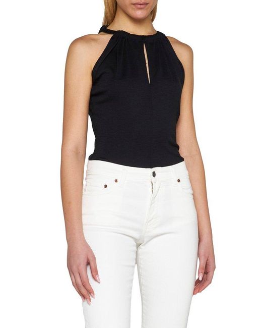 Wolford Blue Halter Neck Top
