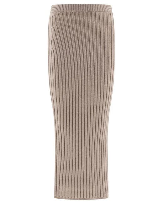 Max Mara White Skirt Seta