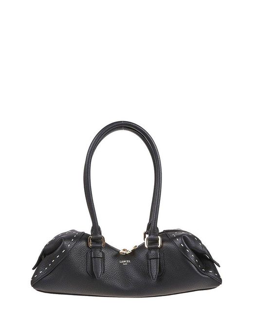 Lancel Black Charlie Zipped Small Shoulder Bag