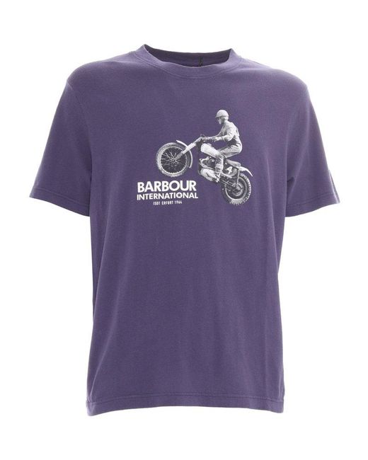Barbour Purple T-Shirt M/C for men