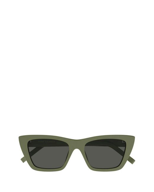 Saint Laurent Green Cat-eye Frame Sunglasses