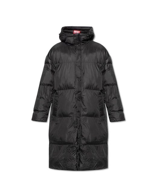 DIESEL Black ‘W-Takry’ Insulated Coat for men