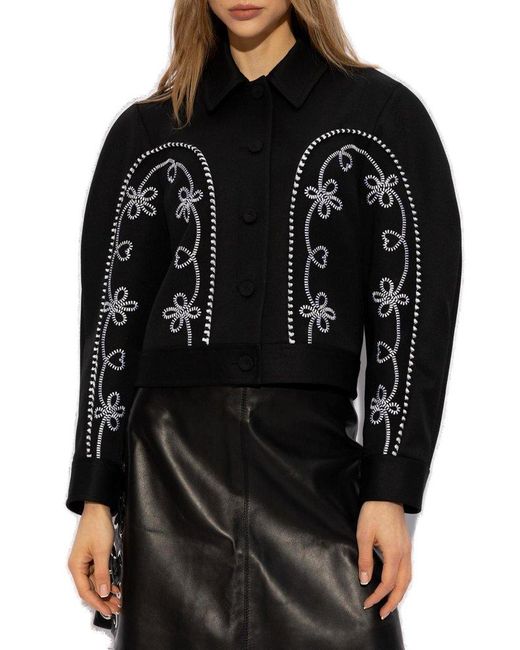 Chloé Black Embroidered Jacket,