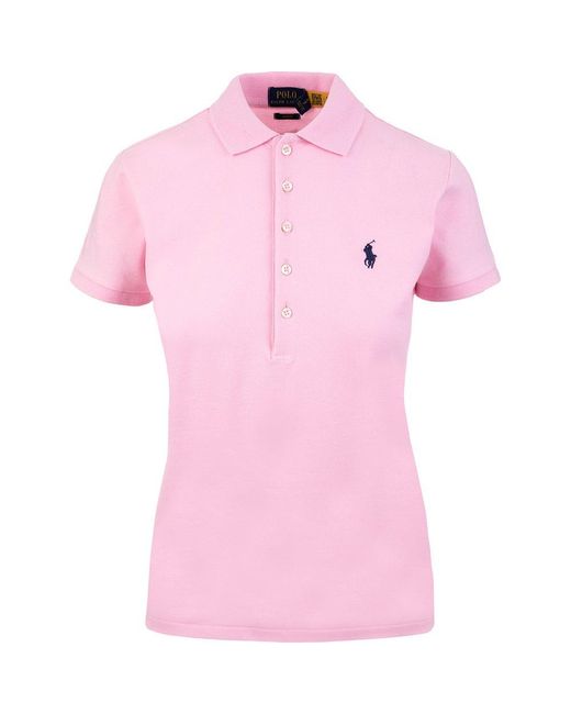Polo Ralph Lauren Pink Logo Embroidered Polo Shirt