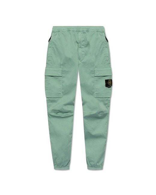 Stone Island Green Cargo Trousers, for men