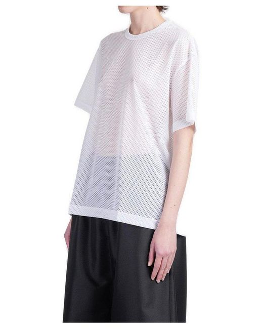 Comme des Garçons White Perforated Crewneck T-Shirt