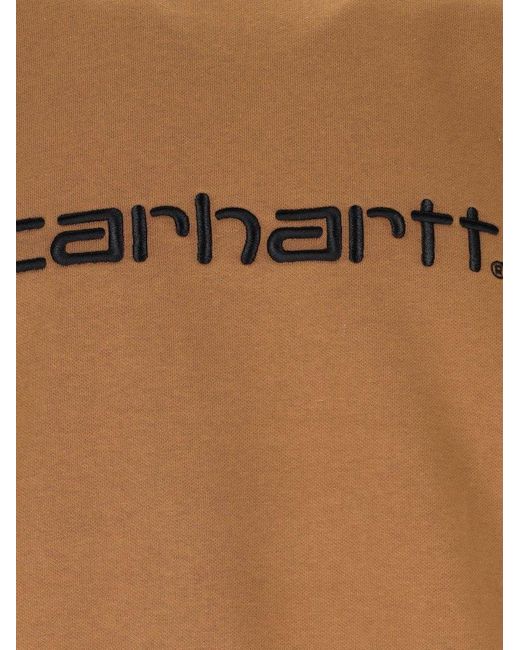 Carhartt Brown Logo Sweatshirt for men