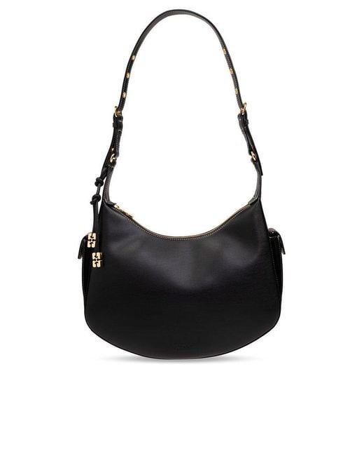 Ganni Black 'swing Large' Shoulder Bag,