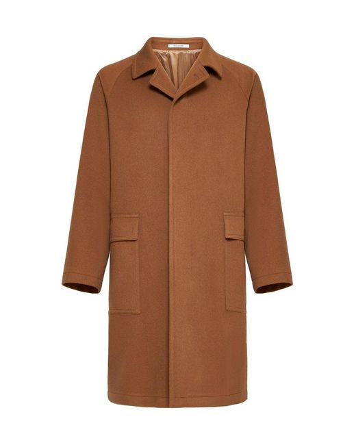 Tagliatore Brown Loyd Wool And Cashmere Coat for men