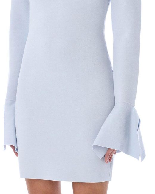 J.W. Anderson White Ruffle Sleeves Mini Dress