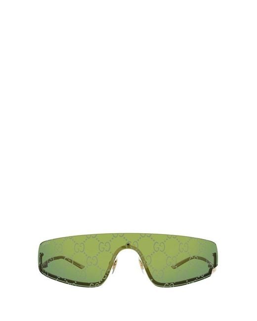 Gucci Green Oversized Frame Sunglasses