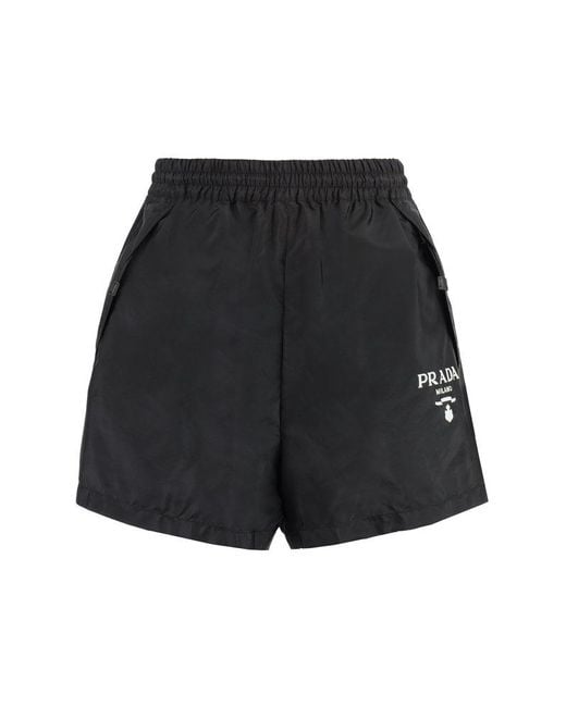 Prada Black Nylon Shorts