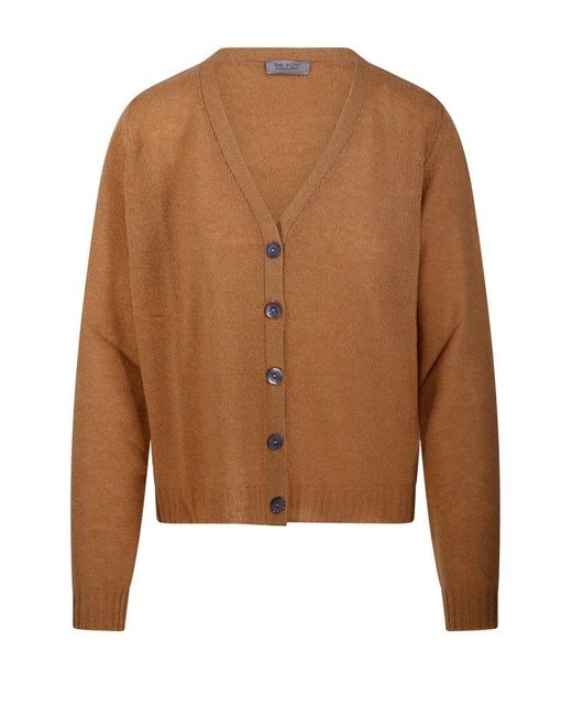 Be You Brown Buttoned Knit Cardigan