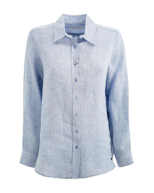 Weekend by Maxmara Blue Classic Linen Shirt