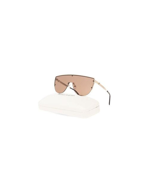 Alexander McQueen Pink Sunglasses With Skull Detail,