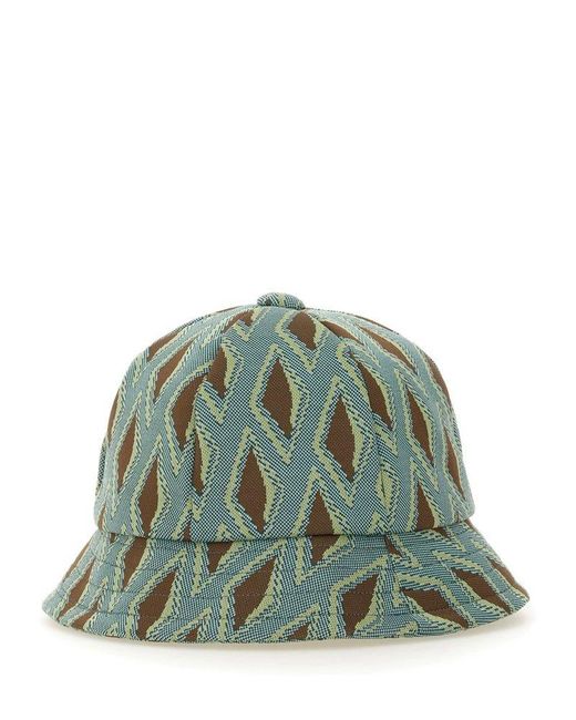 Needles Green Hat With Print for men