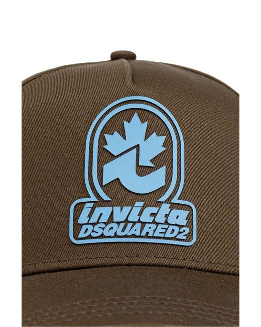 DSquared² Green X Invicta Logo Patch Baseball Cap for men