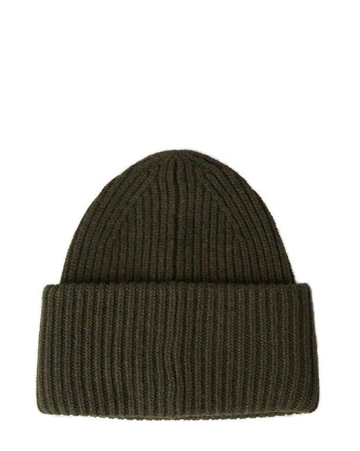 Wool Face Logo Patch Beanie Hat 