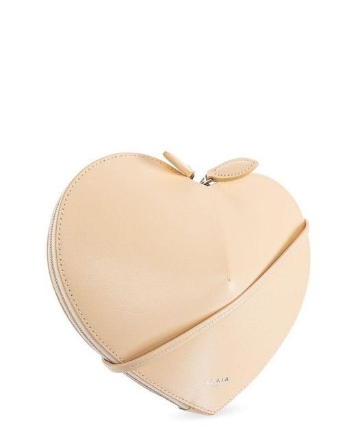 Alaia Heart Flat Slingbacks Nude Sheepskin 800936