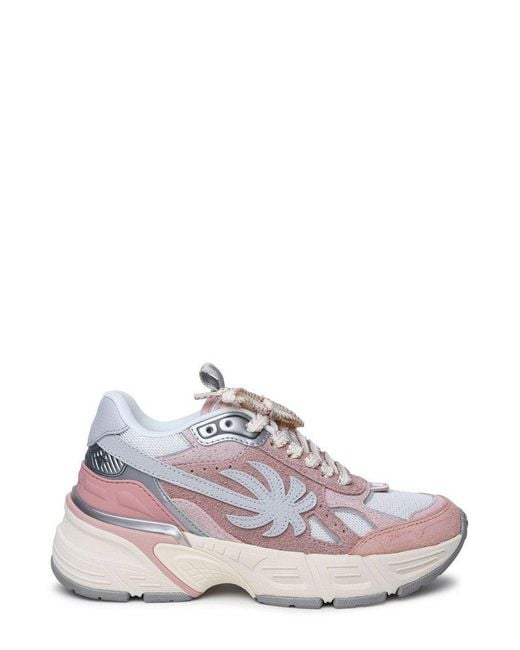 Palm Angels Pink Palm Patch Low-top Sneakers
