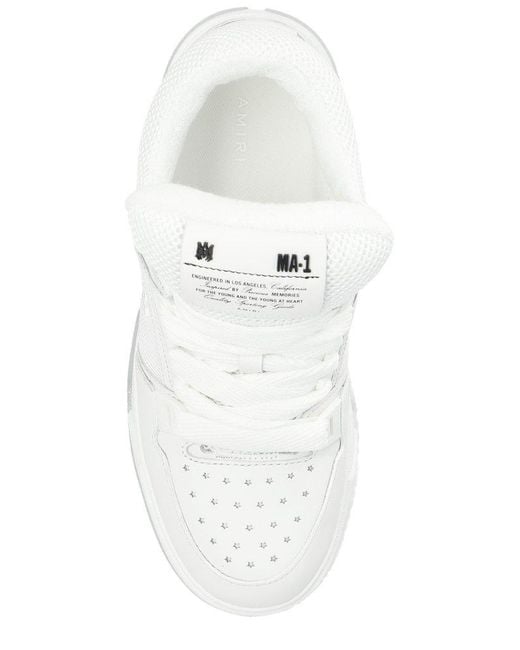 Amiri White Ma-1 Leather And Mesh Low-top Trainers