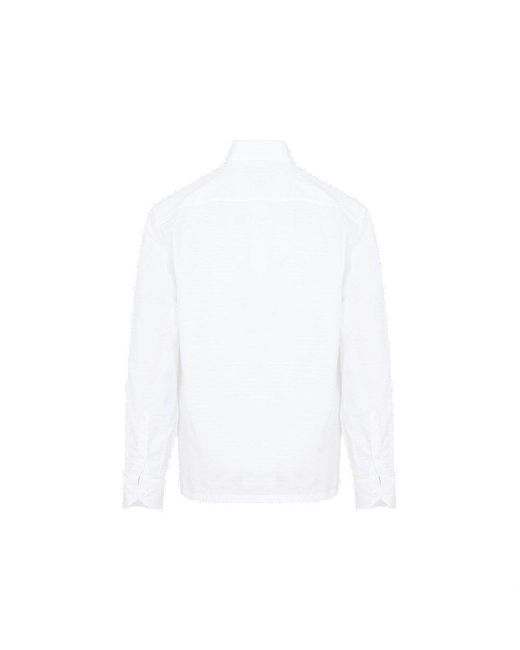 Prada White Classic Long-sleeved Shirt for men