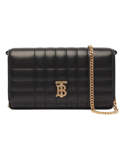 Burberry Black Lola Quilted-leather Shoulder Bag